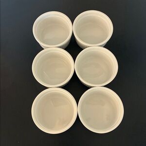 Set of 6 White Porcelain Ramekins
